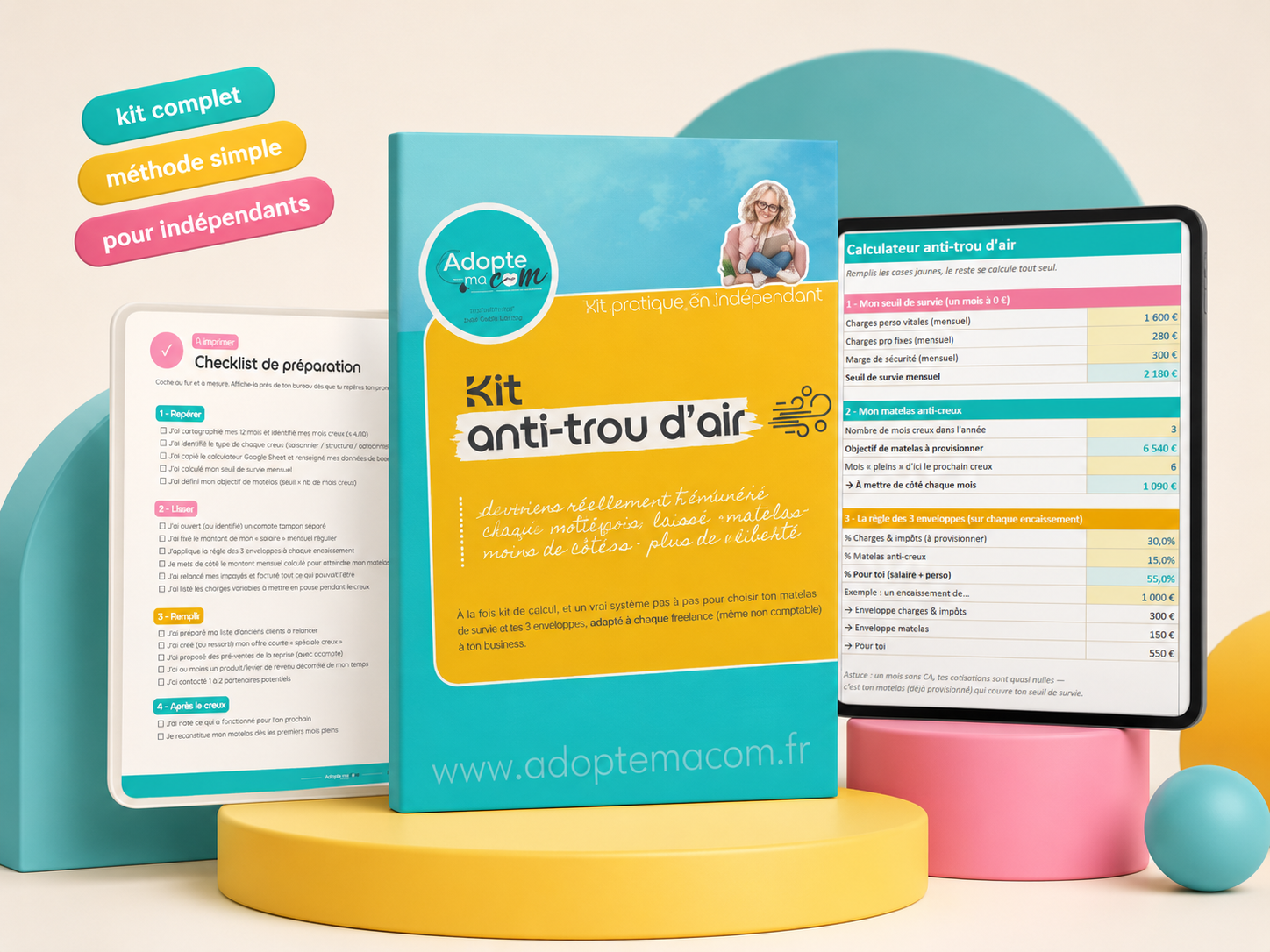 Aperçu du Kit anti-trou d'air : guide PDF, calculateur Google Sheet et checklist imprimable